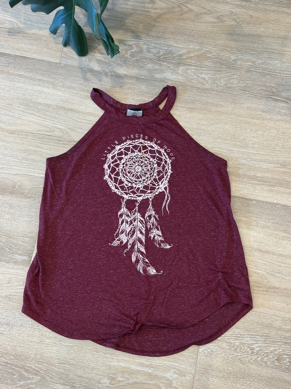 Women's Maroon Dreamcatcher Graphic Tank Top